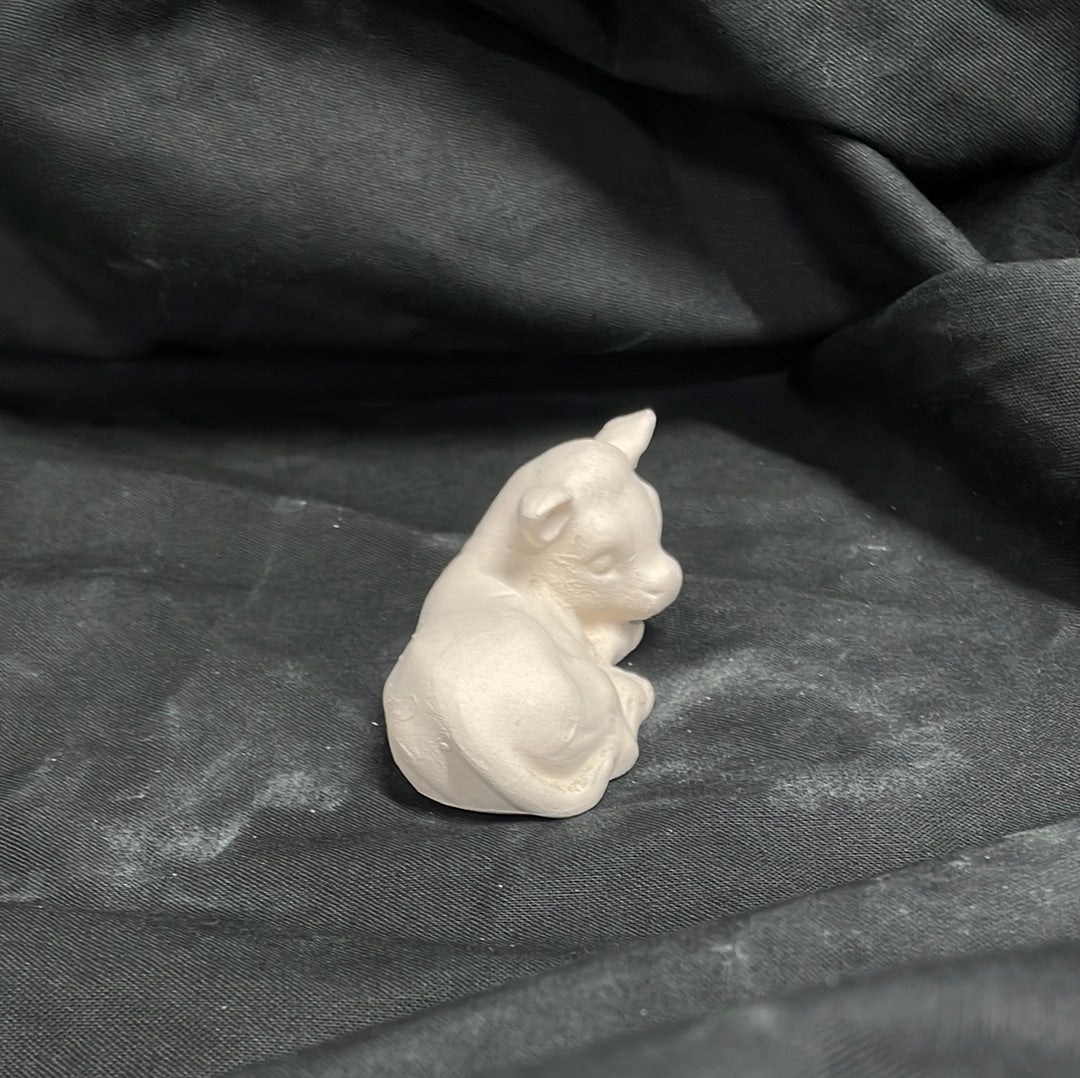 XSmall Laying Cow Ceramic Bisque