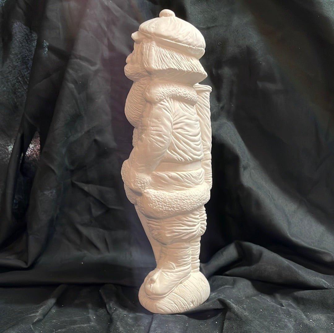 Golfing Santa Ceramic Bisque