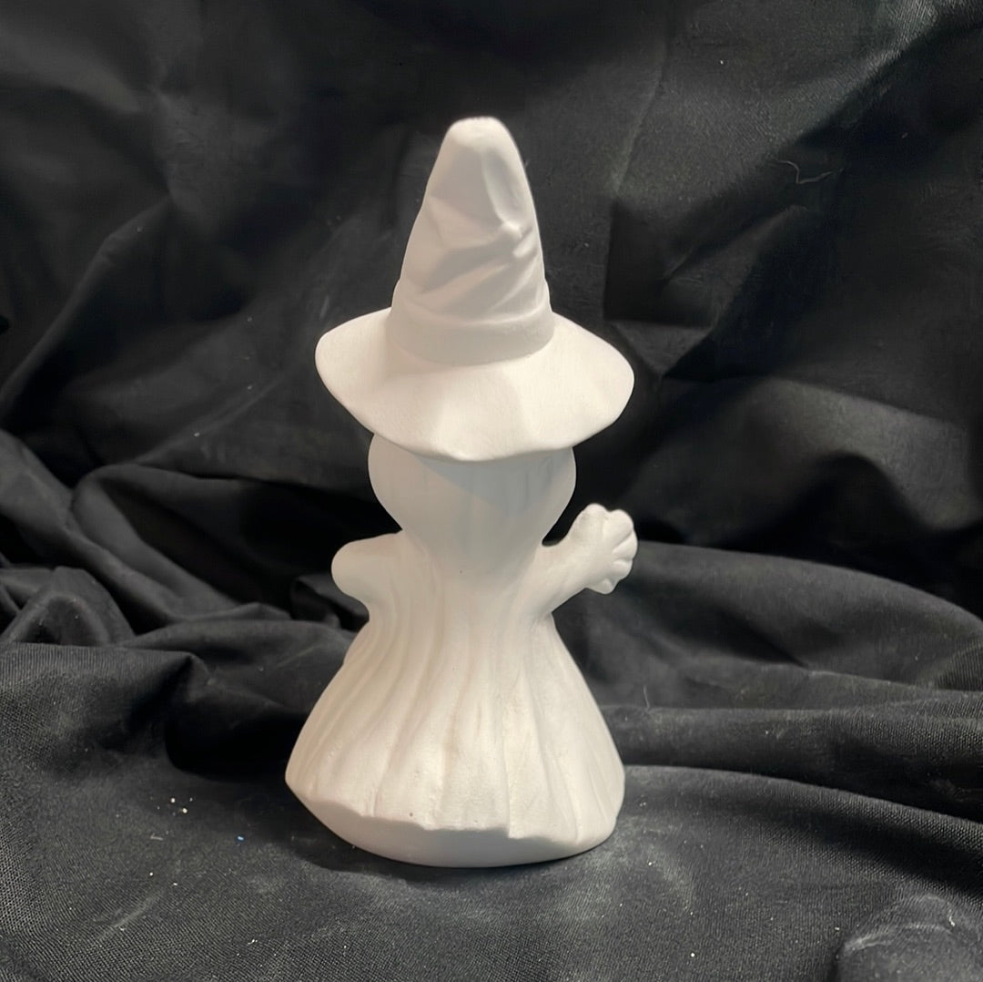 Smiling Waving Ghost w/Pumpking