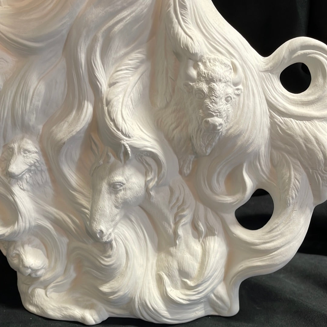 Nature Spirit Indian Ceramic Bisque
