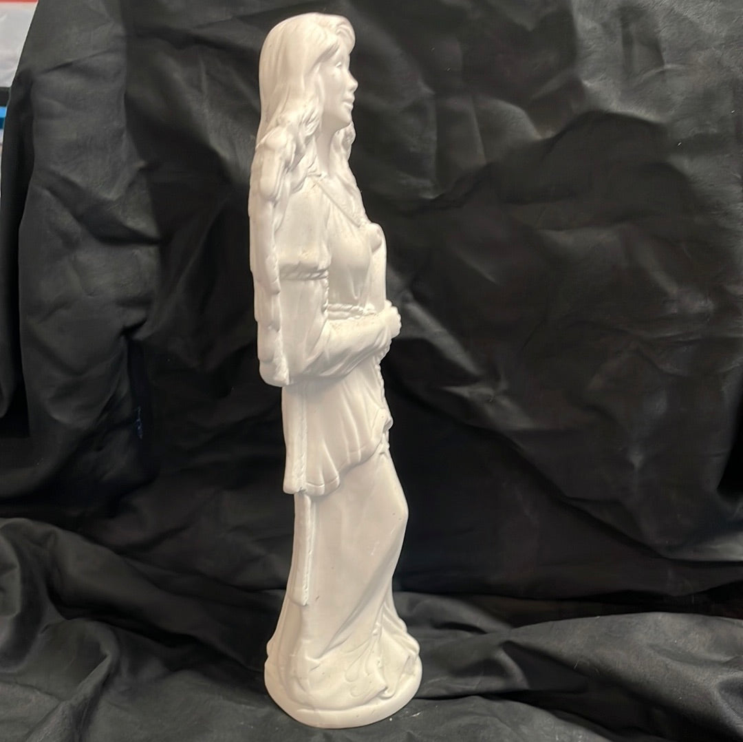 Angel w/Harp Ceramic Bisque