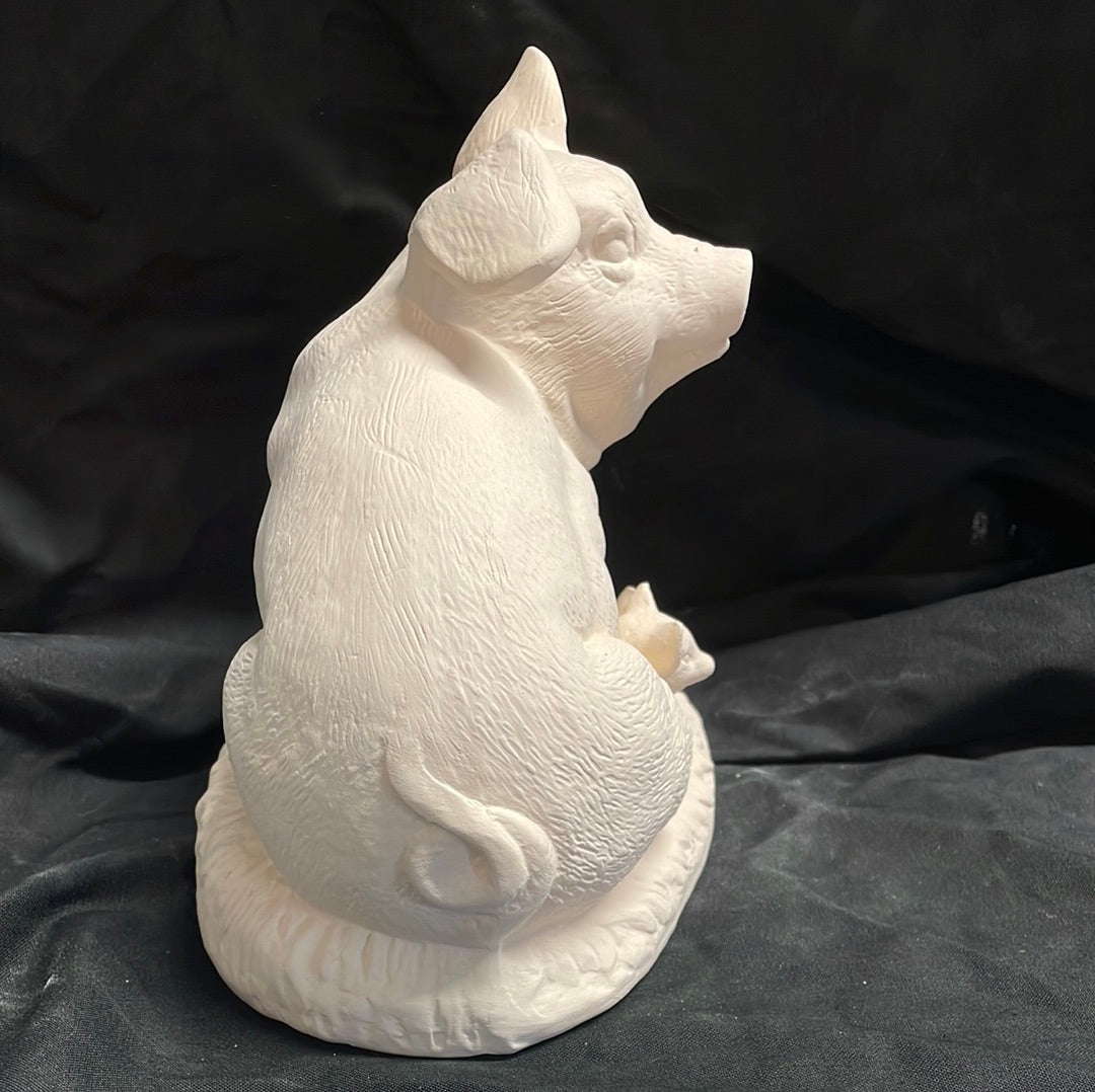 Pig w/Piglets Ceramic Bisque