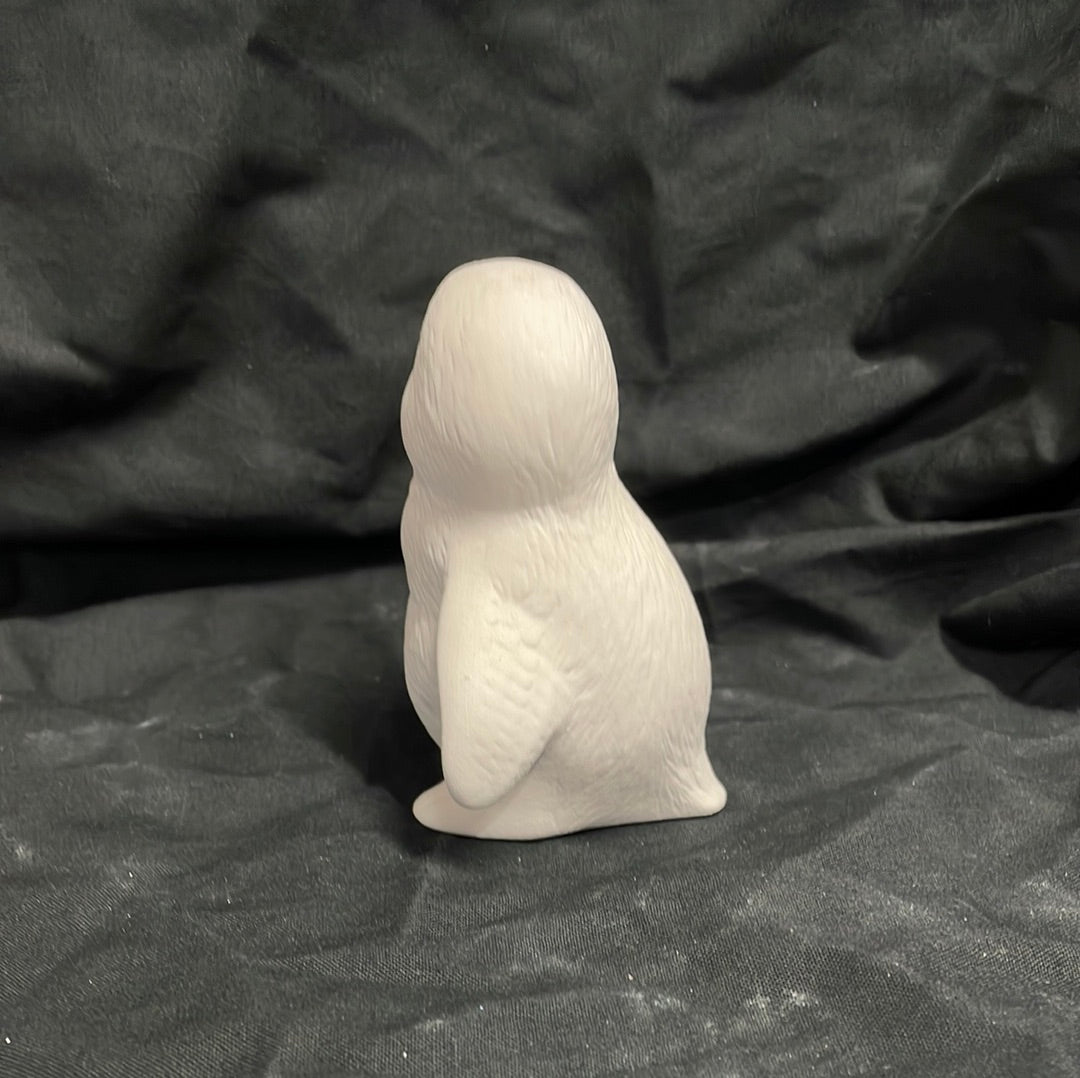 Medium Penguin Facing Left Ceramic Bisque
