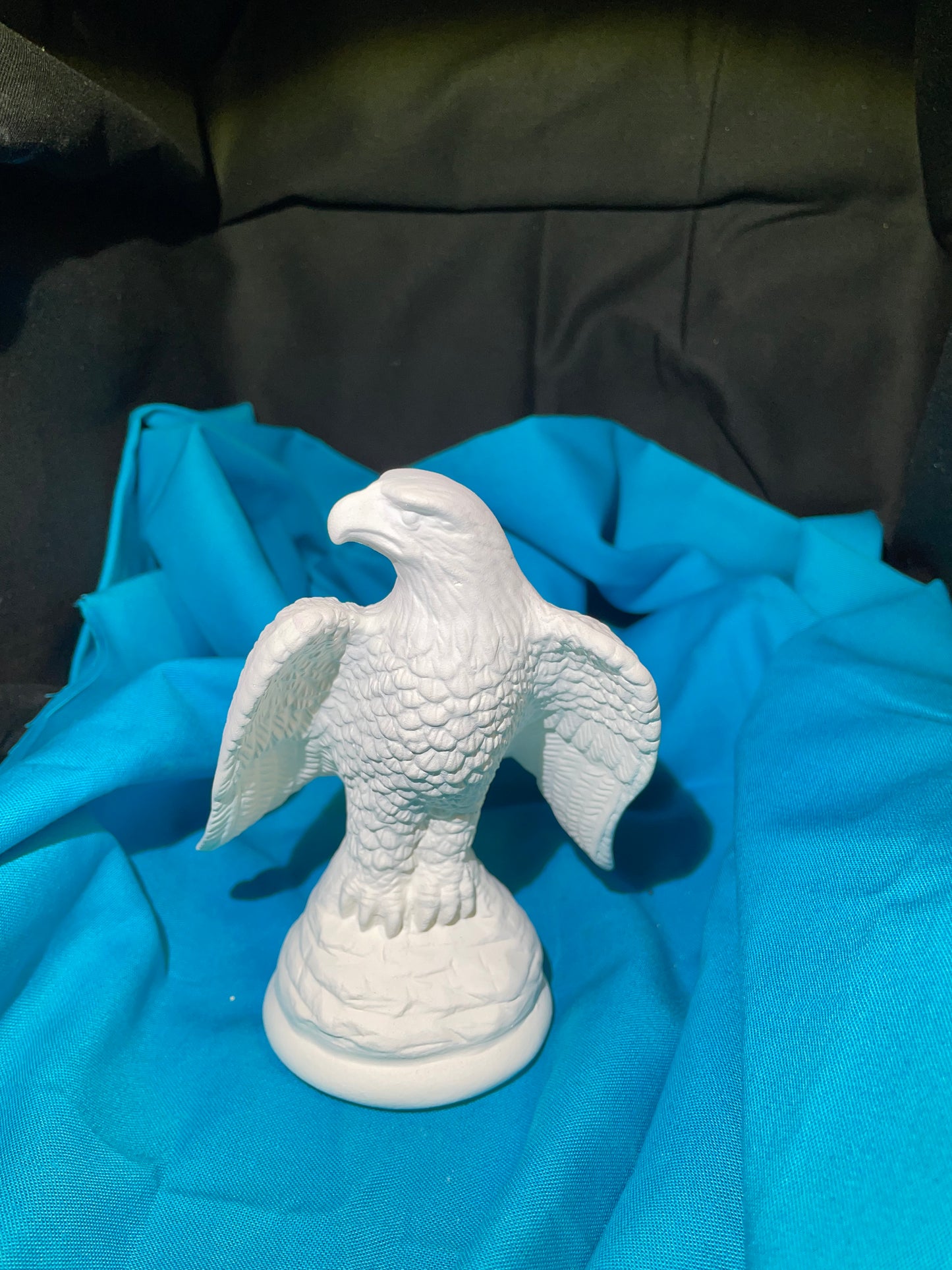 Eagle Standing on Rock Ceramic Bisque