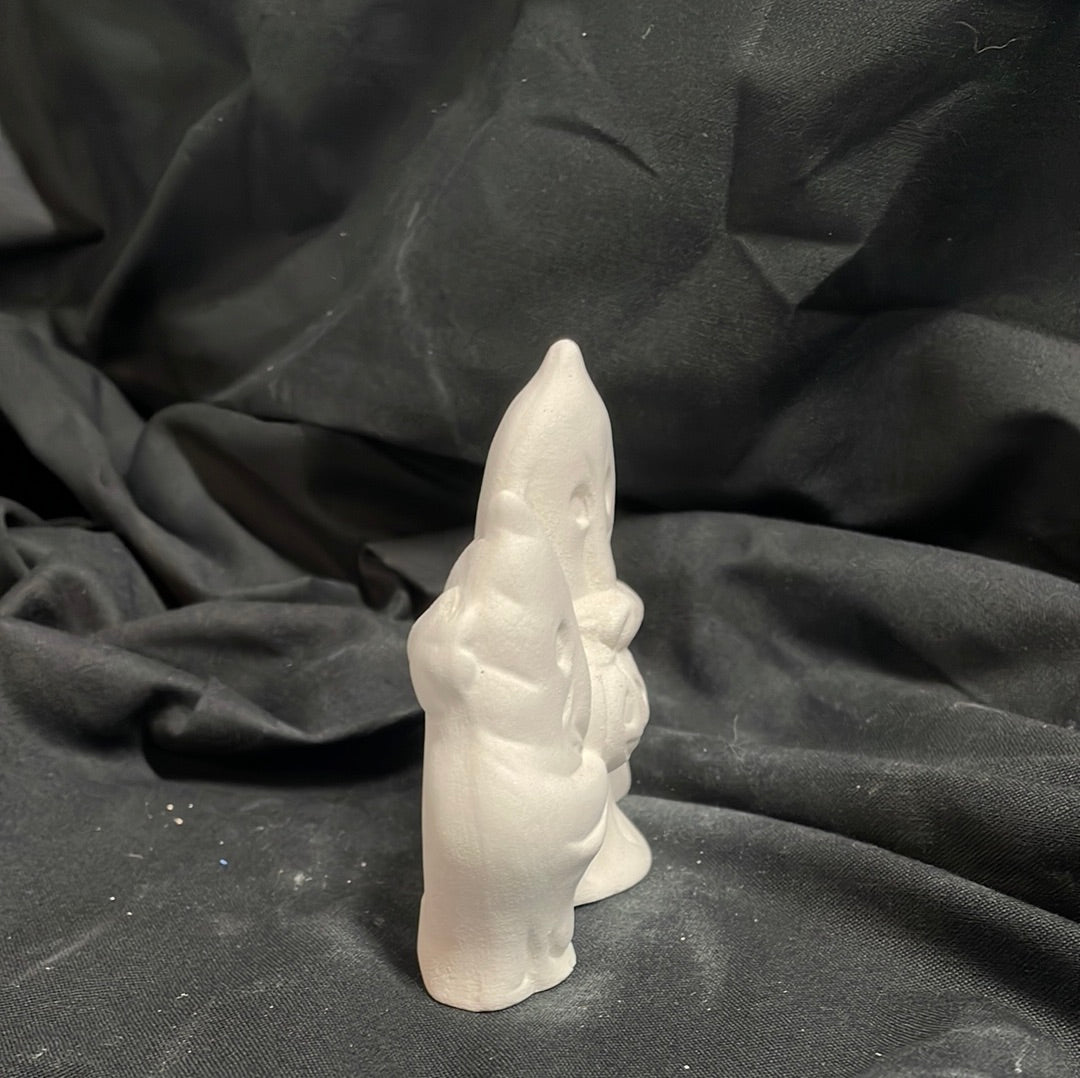 Two Sheet Ghost w/Pumpkin Ceramic Bisque