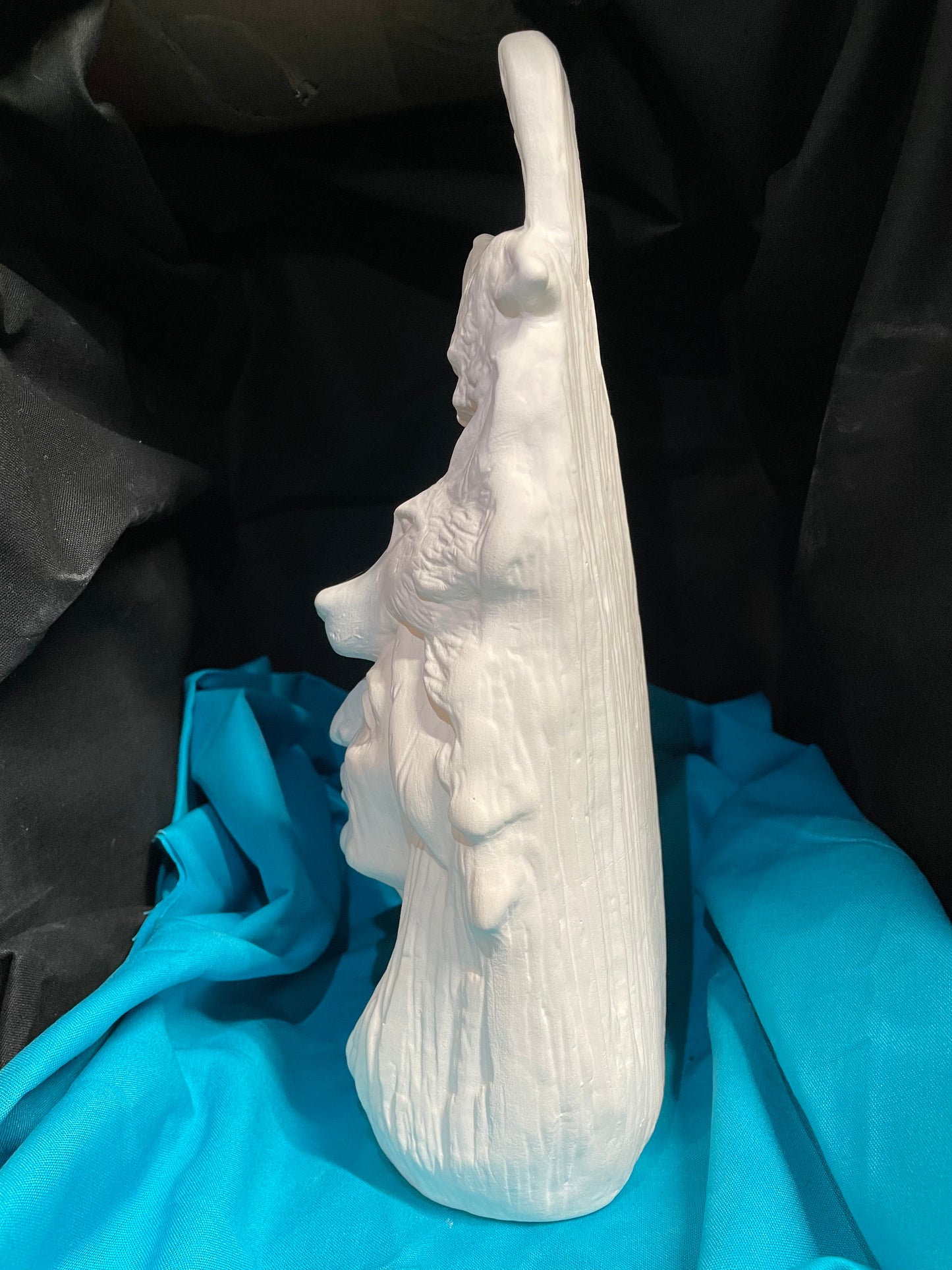 Indian Wolf Totem Ceramic Bisque