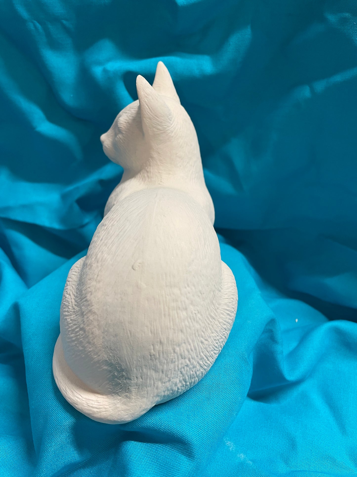 Small Laying Cat Ceramic Bisque
