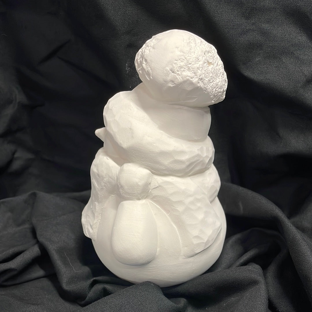Cozy Snowman Ceramic Bisque