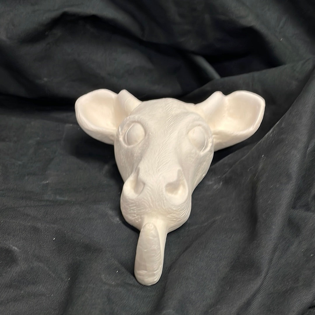 Cow Pot Hanger Ceramic Bisque