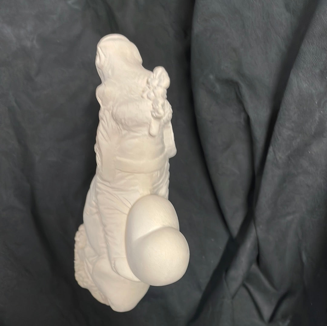 Standing KISSING Cows,,Holding Heart Ceramic Bisque