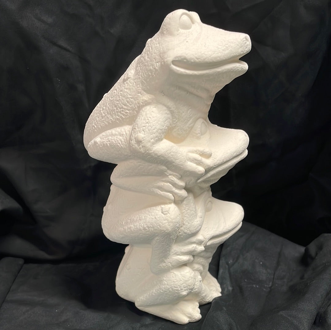 Frog Stack Ceramic Bisque