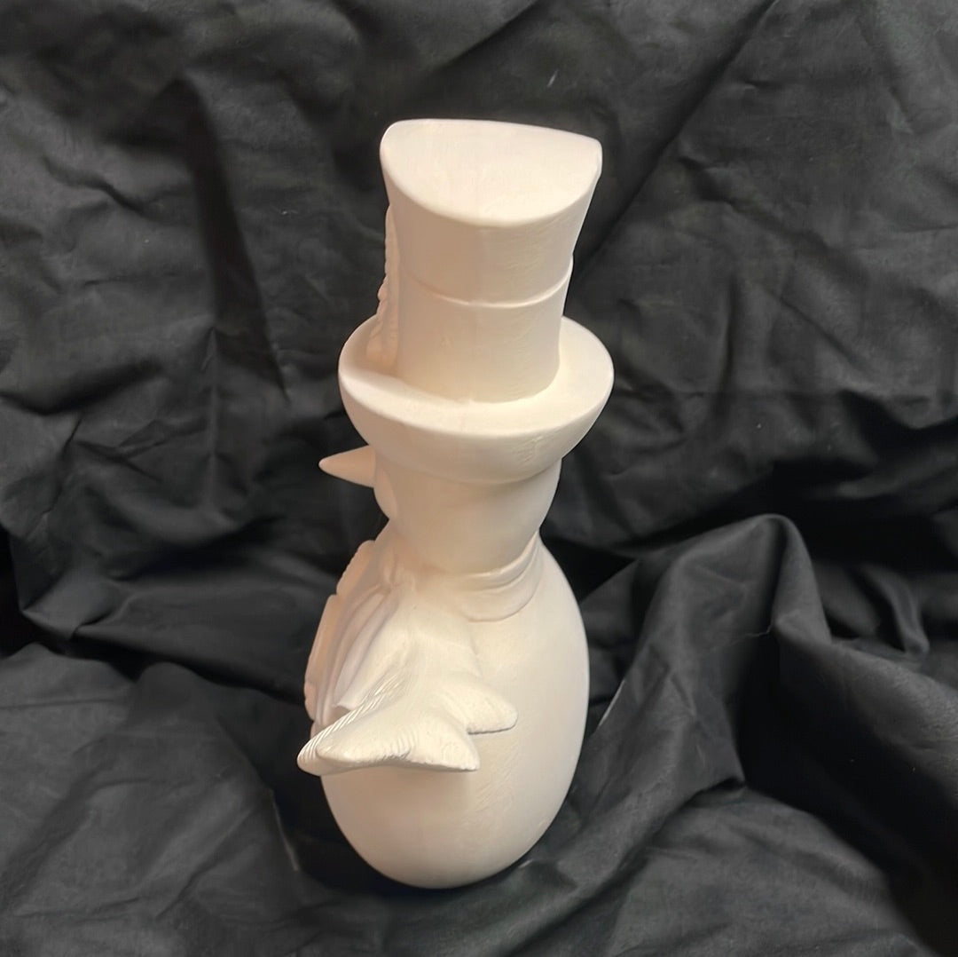 Snowman or Snow Woman Ceramic Bisque