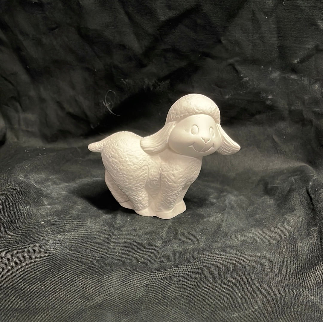 XSmall Standing Sheep Ceramic Bisque
