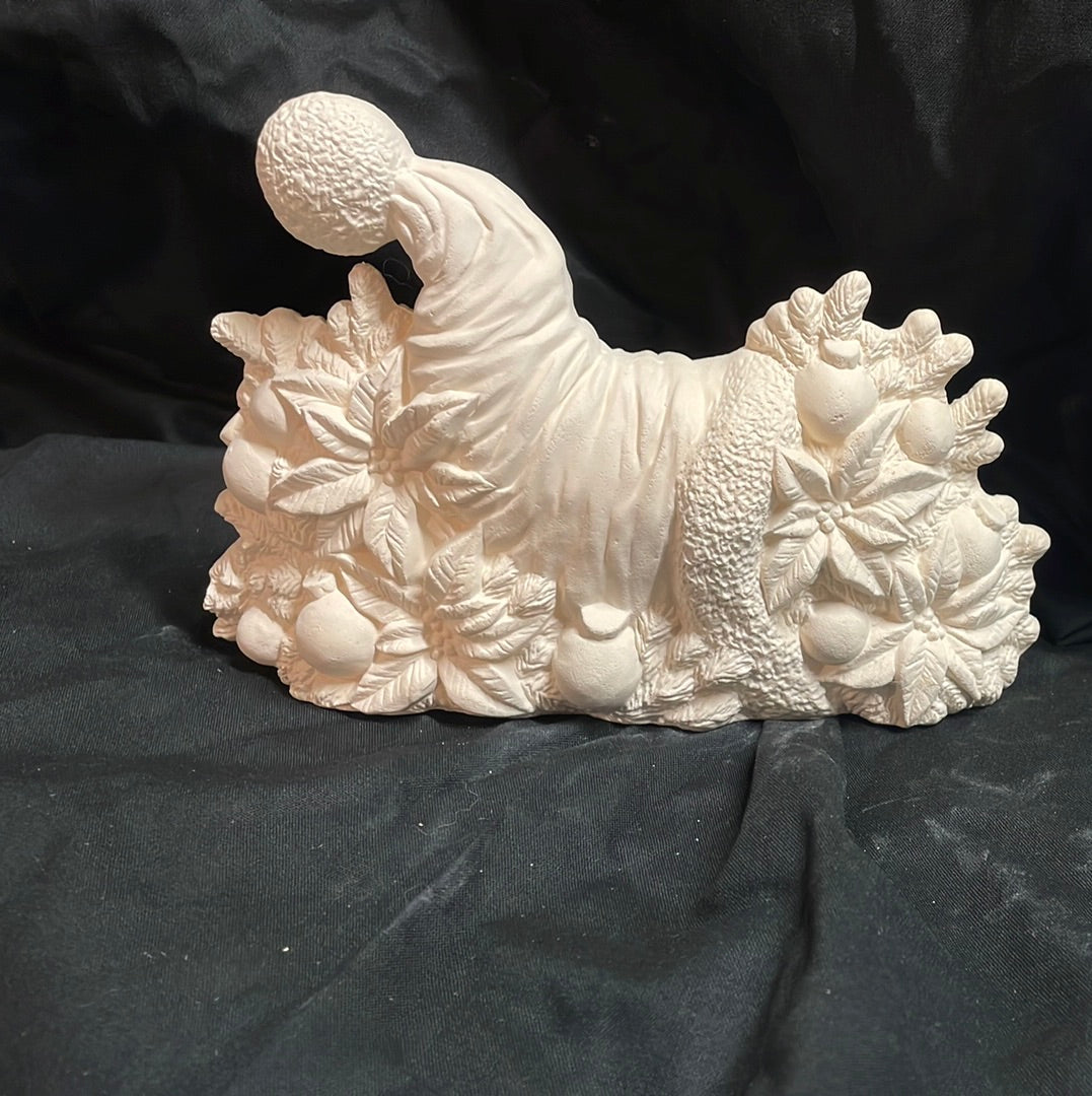 Santa Hat w/Mistletoe Ceramic Bisque