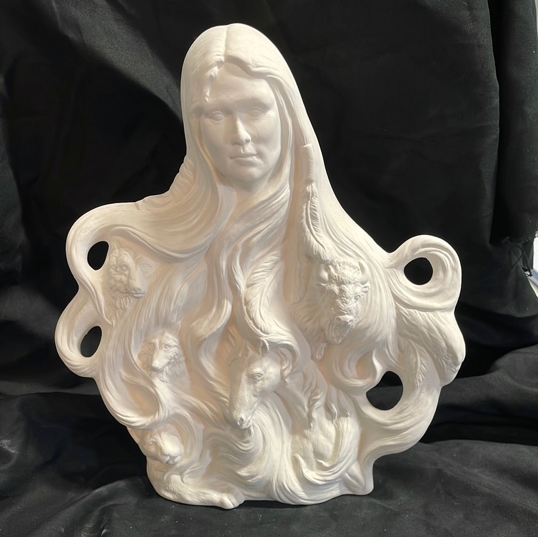 Nature Spirit Indian Ceramic Bisque