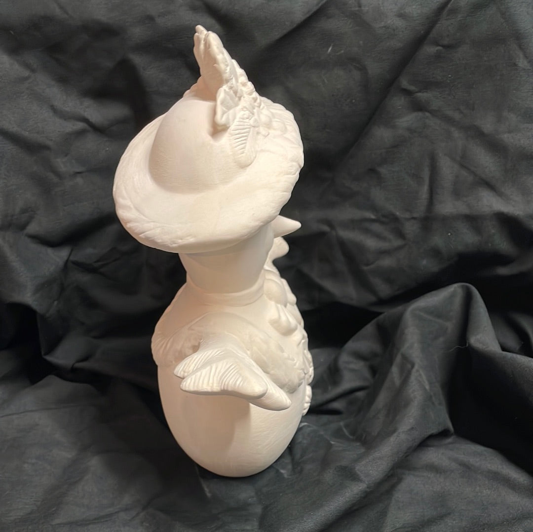 Snowman or Snow Woman Ceramic Bisque