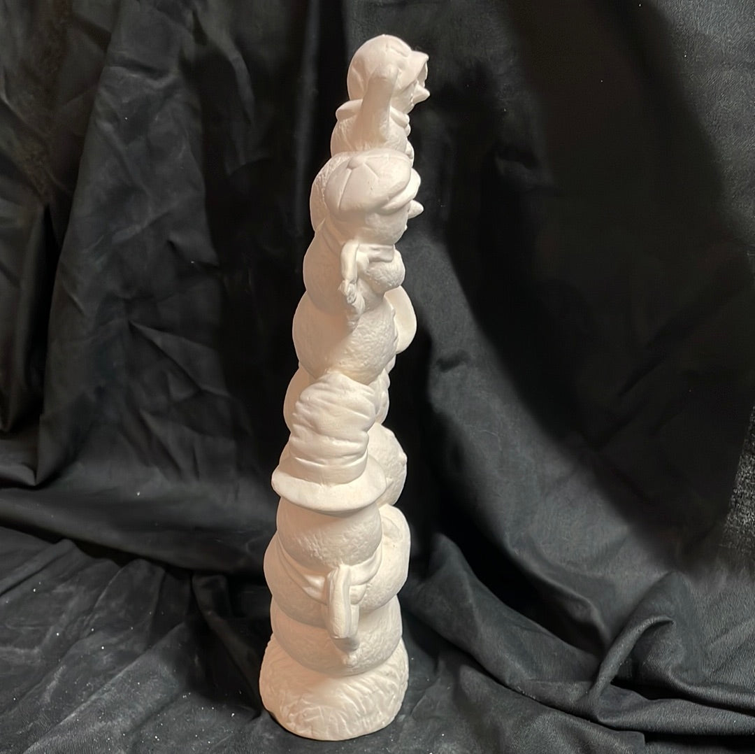 Stacking Snowman Ceramic Bisque