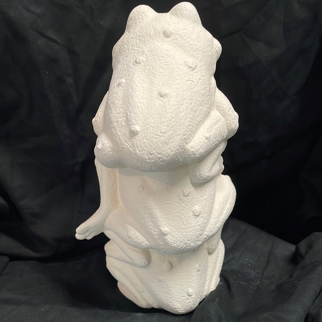 Frog Stack Ceramic Bisque