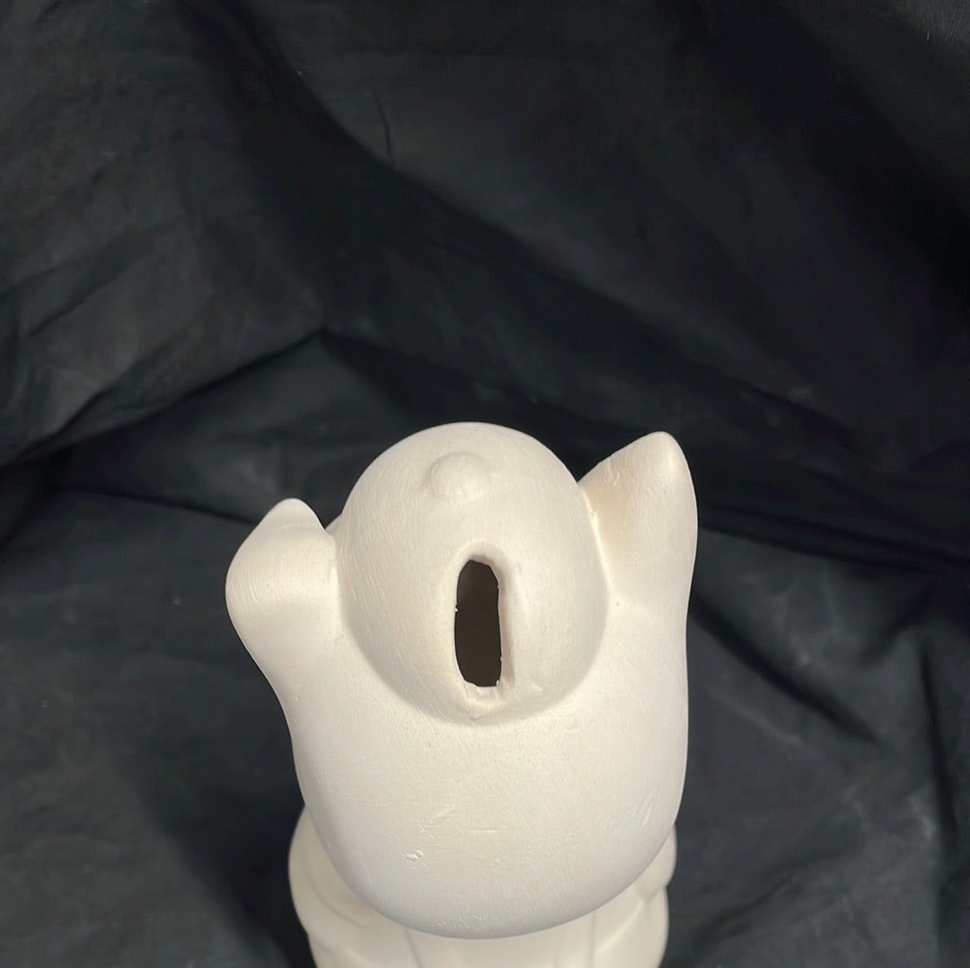 Sitting Piggy Bank Ceramic Bisque