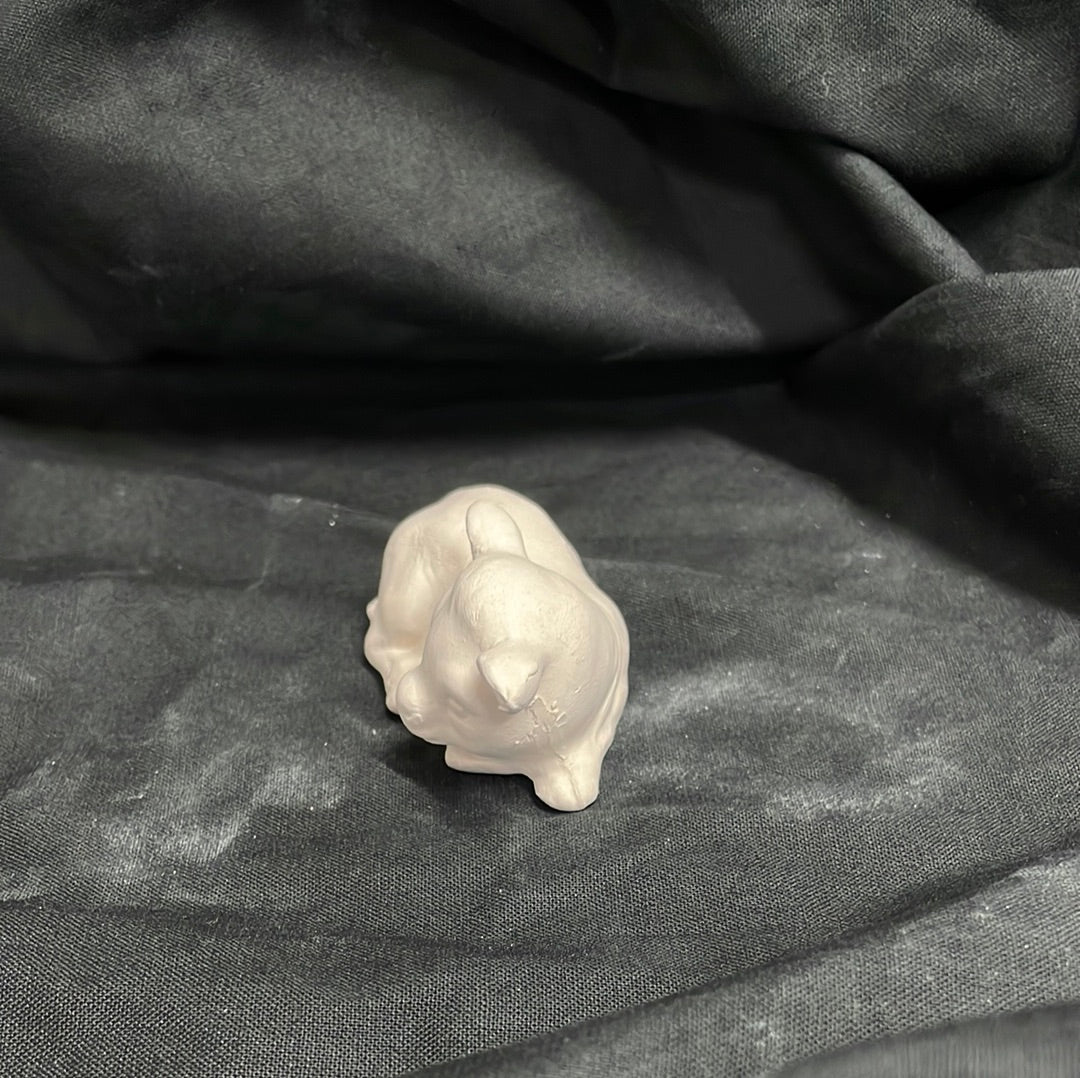 XSmall Laying Cow Ceramic Bisque