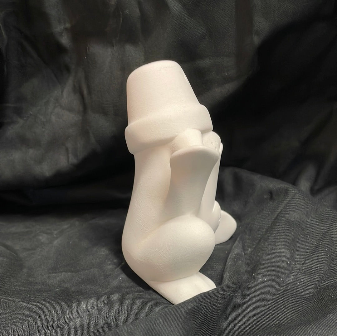 Cracked Pot Shrugging Frog Ceramic Bisque