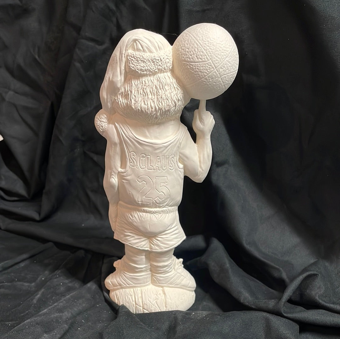 Basketball Santa Ceramic Bisque