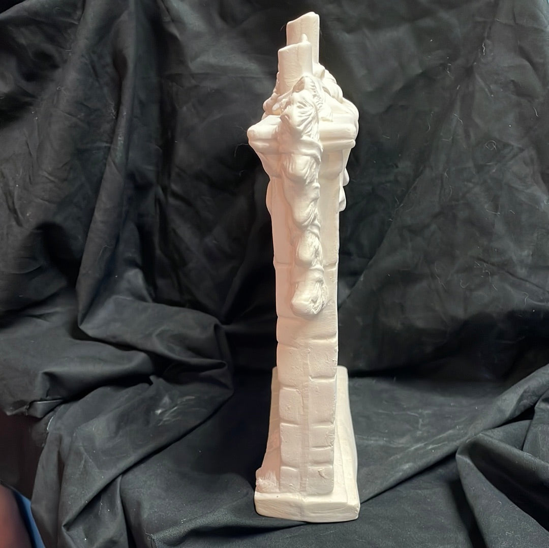 Fire Place w/Stockings Ceramic Bisque