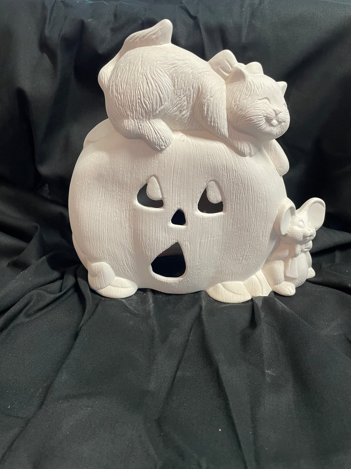 Cat, Mouse, Pumpkin Ceramic Bisque