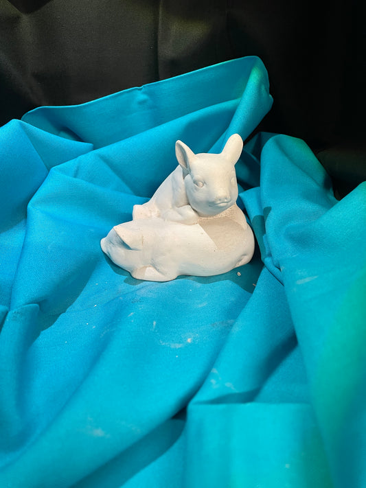 Two Pigs Ceramic Bisque