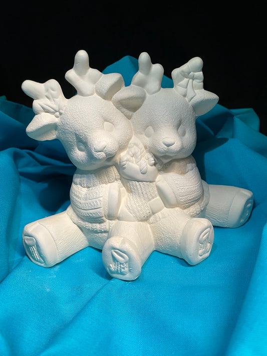 Baby Reindeer Ceramic Bisque