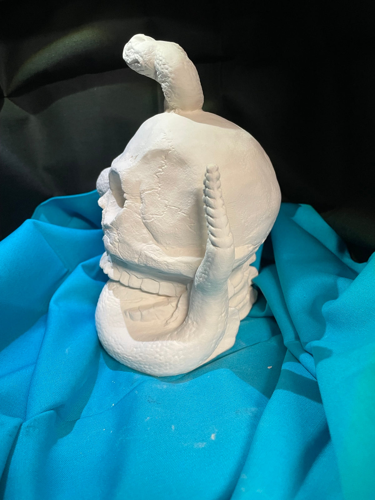 Skull W/Wrapping Snake