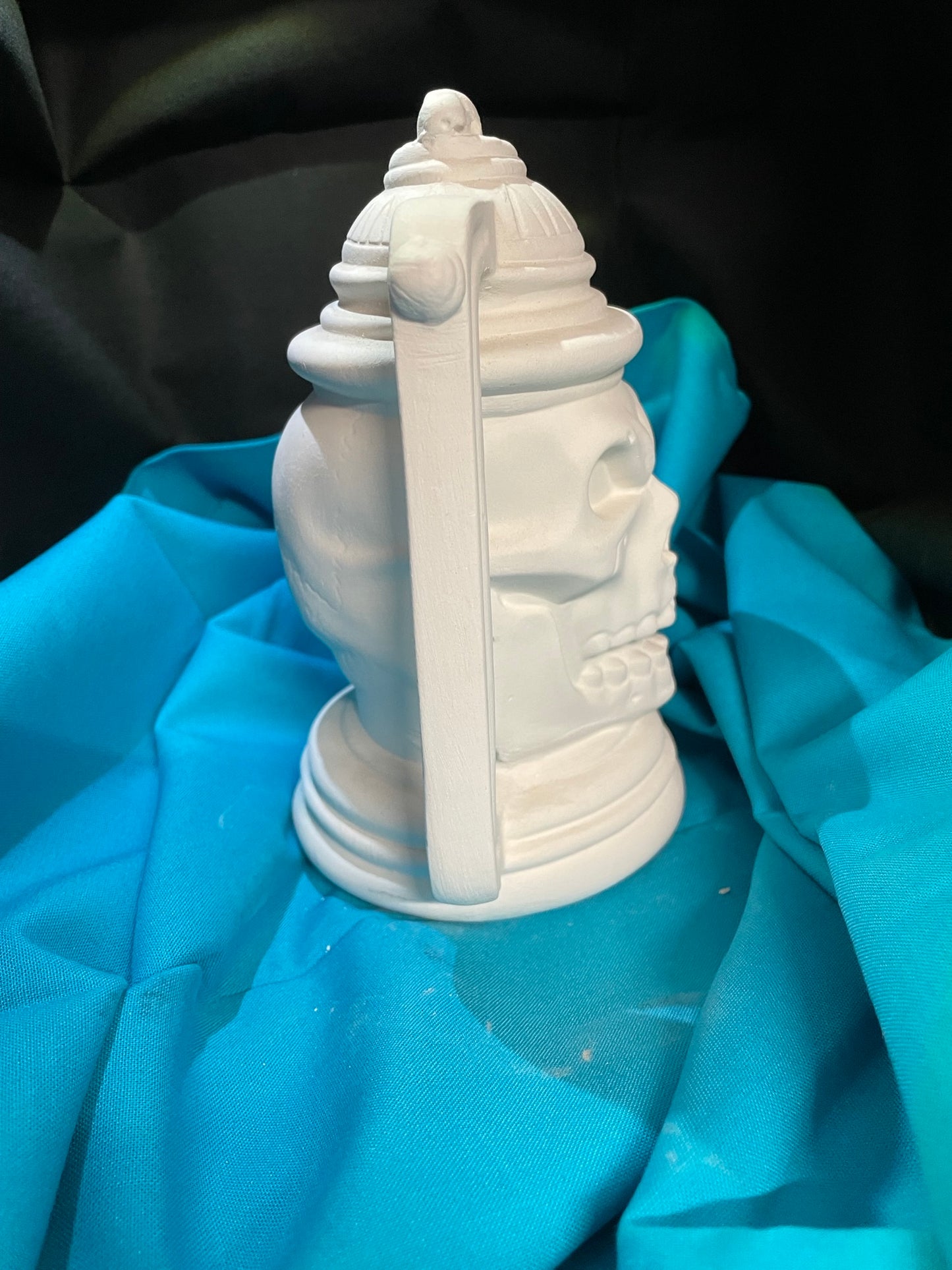 Lantern Skull Ceramic Bisque