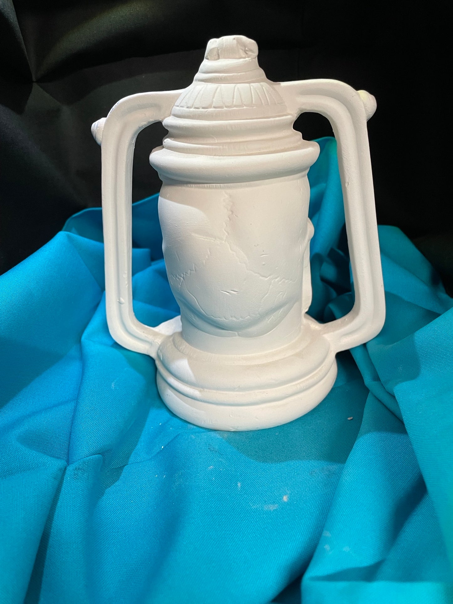 Lantern Skull Ceramic Bisque