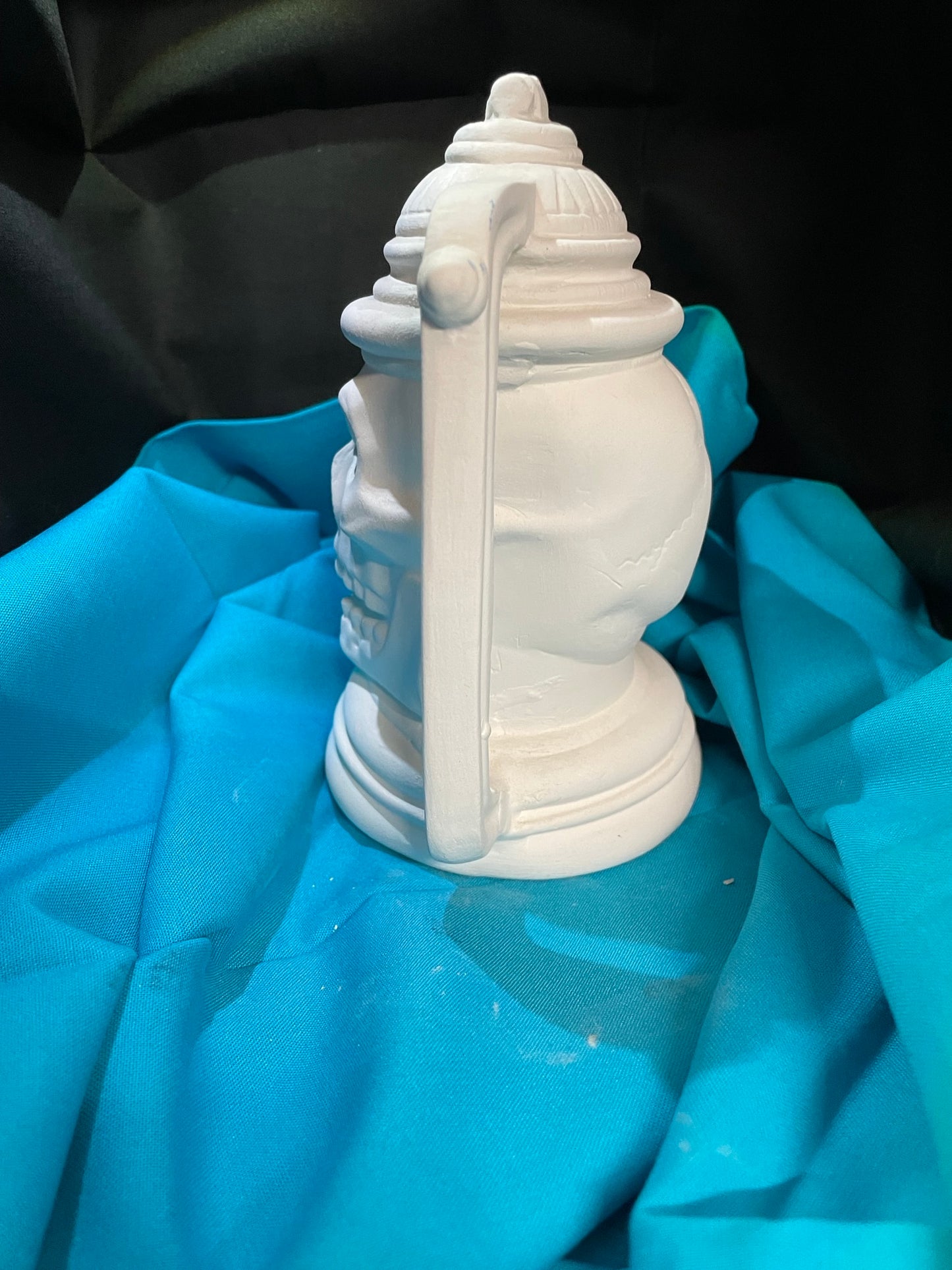 Lantern Skull Ceramic Bisque