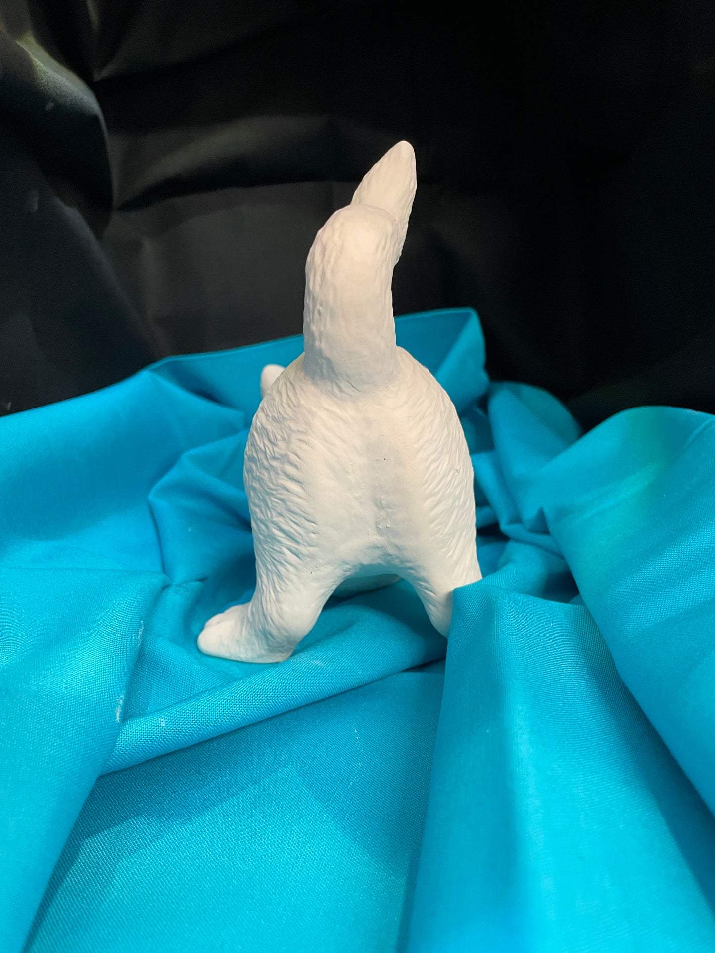 Stretching Cat Ceramic Bisque