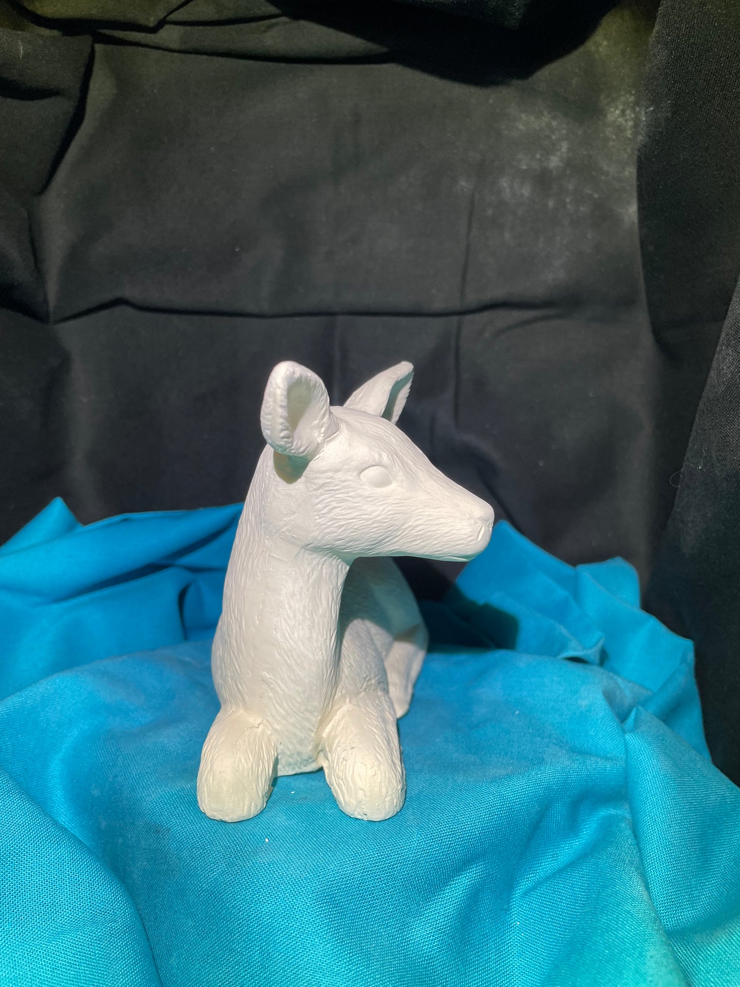 Small Laying Deer Facing Left Ceramic Bisque
