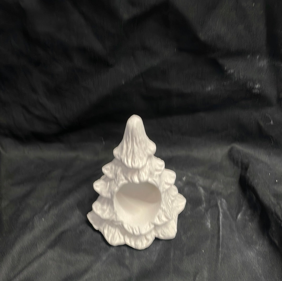 Christmas Tree Napkin Holder Ceramic Bisque
