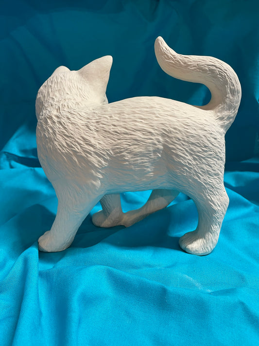 Standing Cat Ceramic Bisque