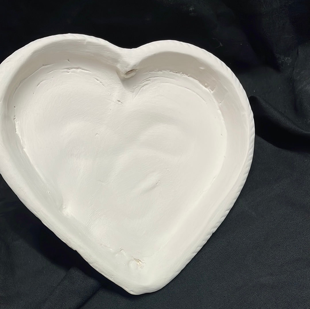 Heart Box Ceramic Bisque