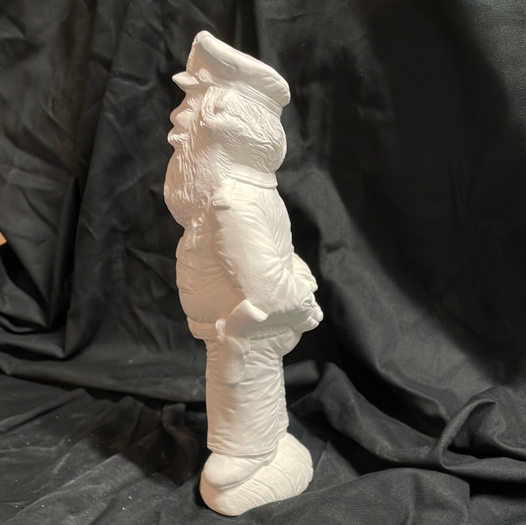 Police Officer Santa Ceramic Bisque