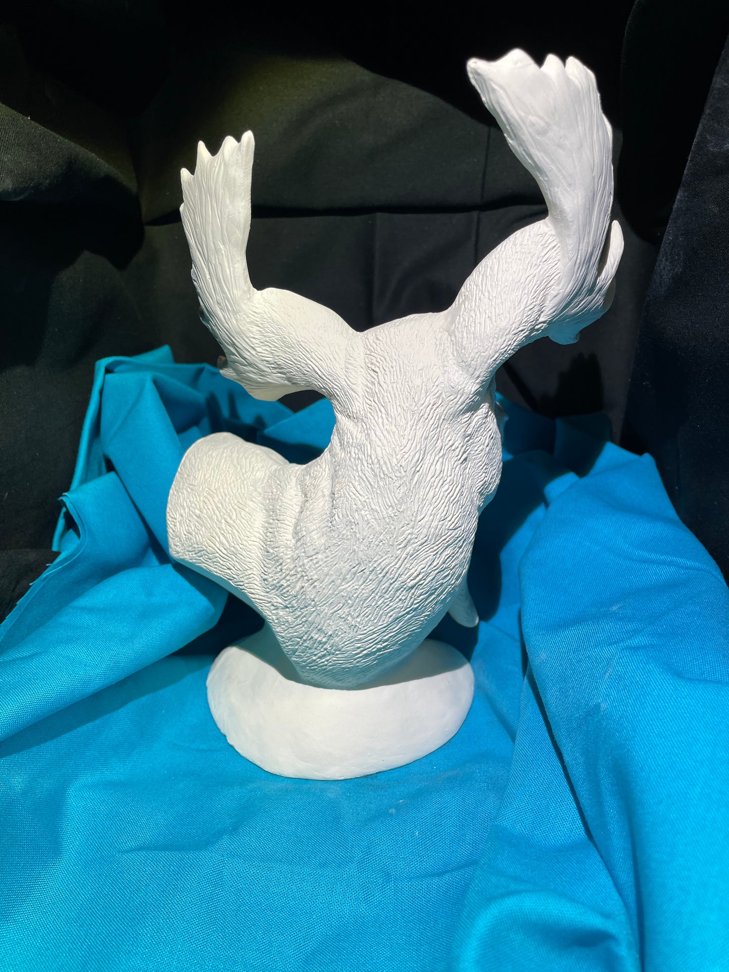 Elk Head Bust Ceramic Bisque