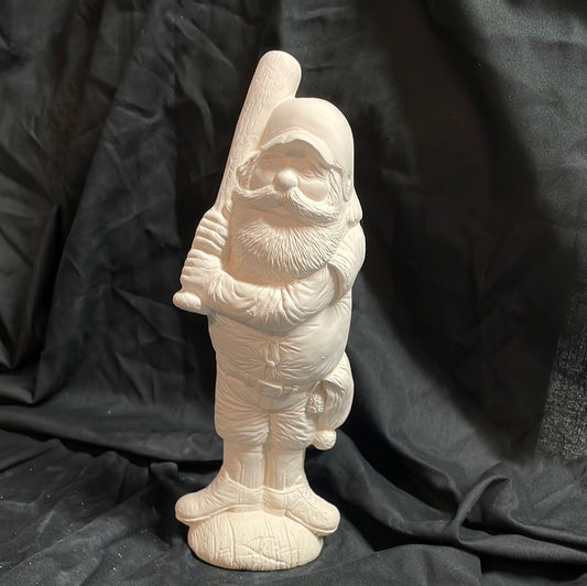 Baseball Santa Ceramic Bisque