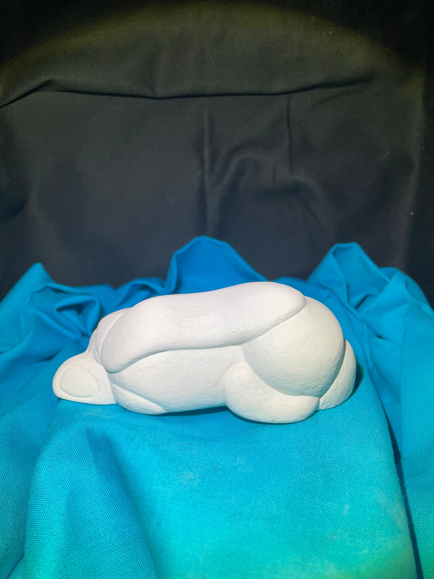 Bunny Sleeping on Side Ceramic Bisque
