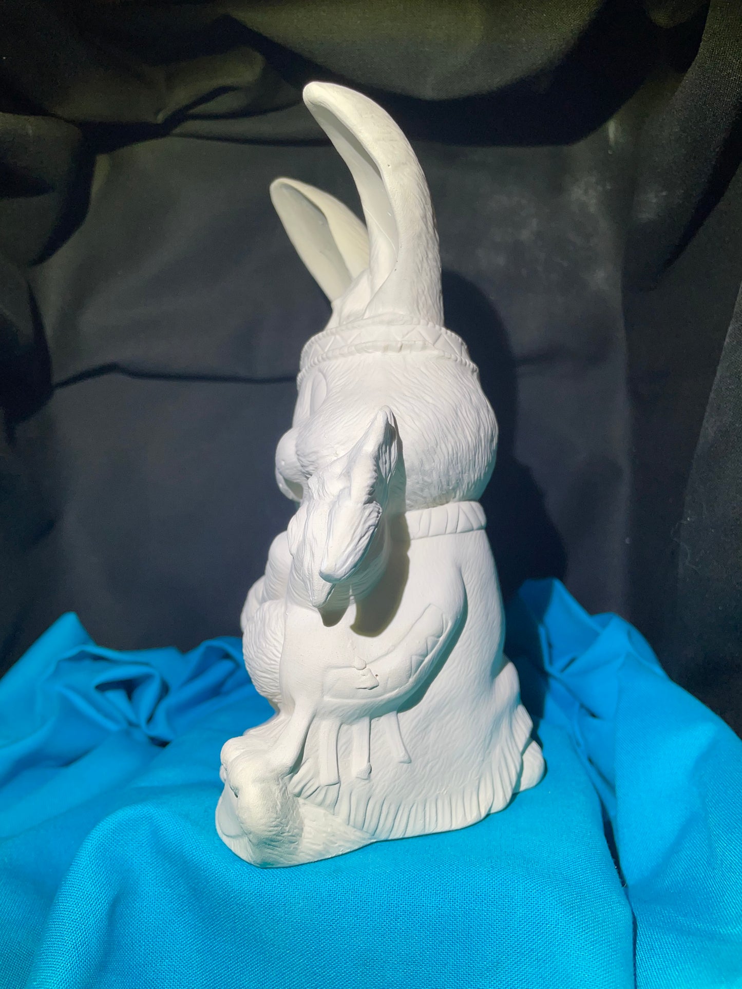 Indian Bunny w/carrot Ceramic Bisque