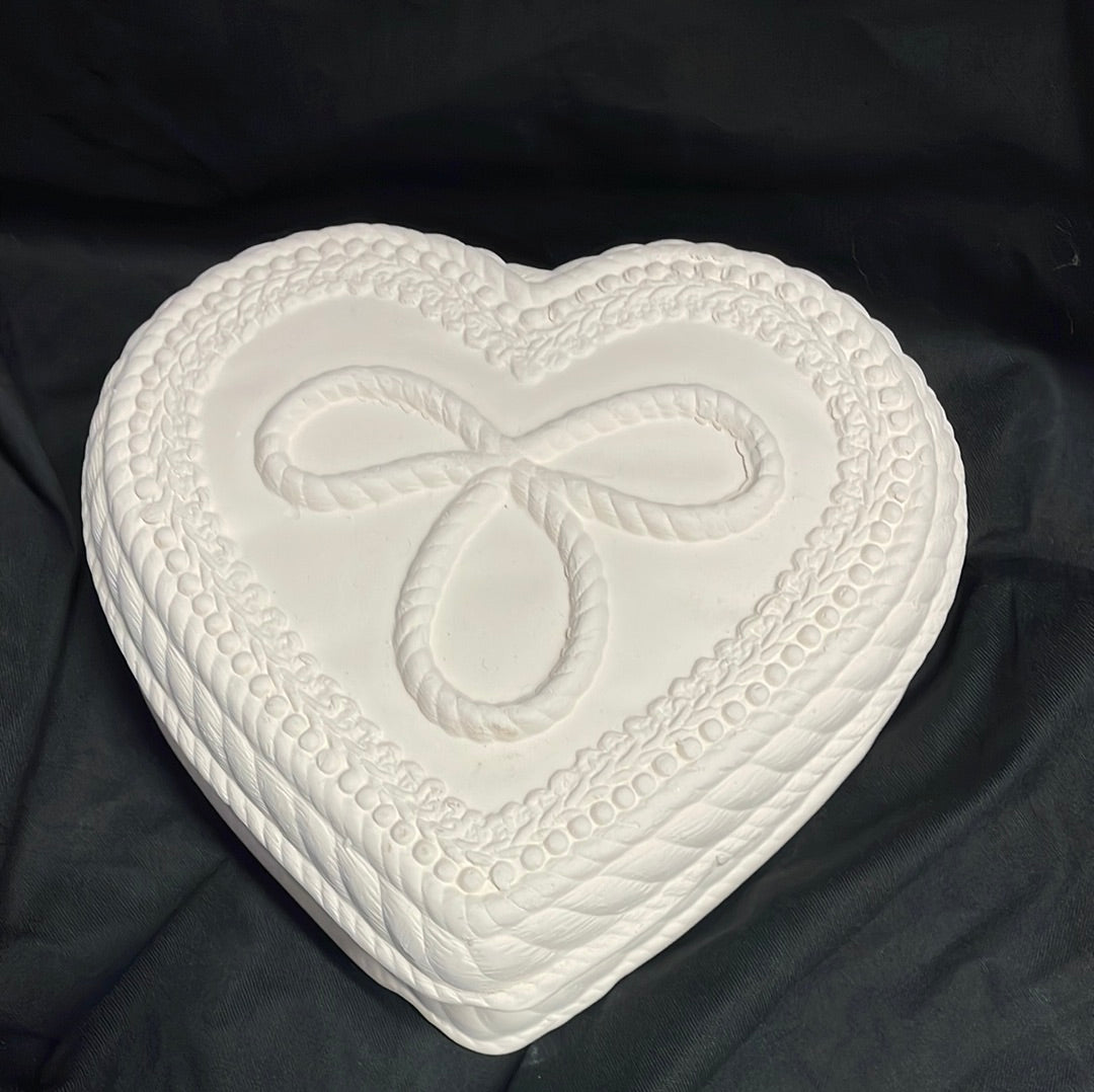 Heart Box Ceramic Bisque
