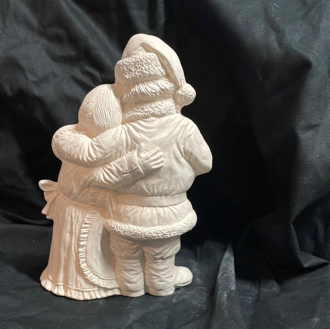 Mr. Santa and Mrs. Santa Ceramic Bisque