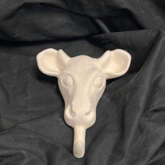 Cow Pot Hanger Ceramic Bisque