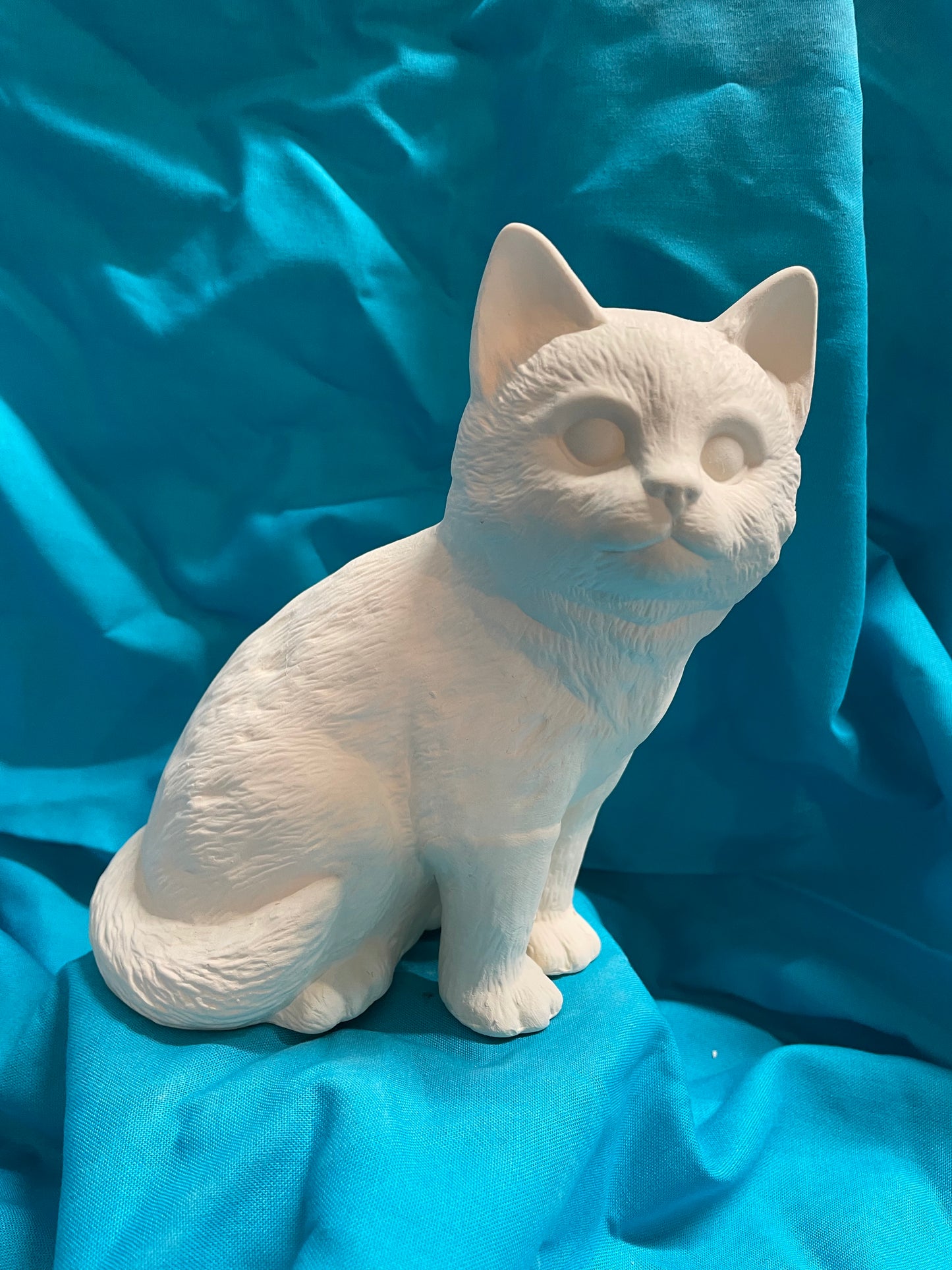 Sitting Cat Ceramic Bisque