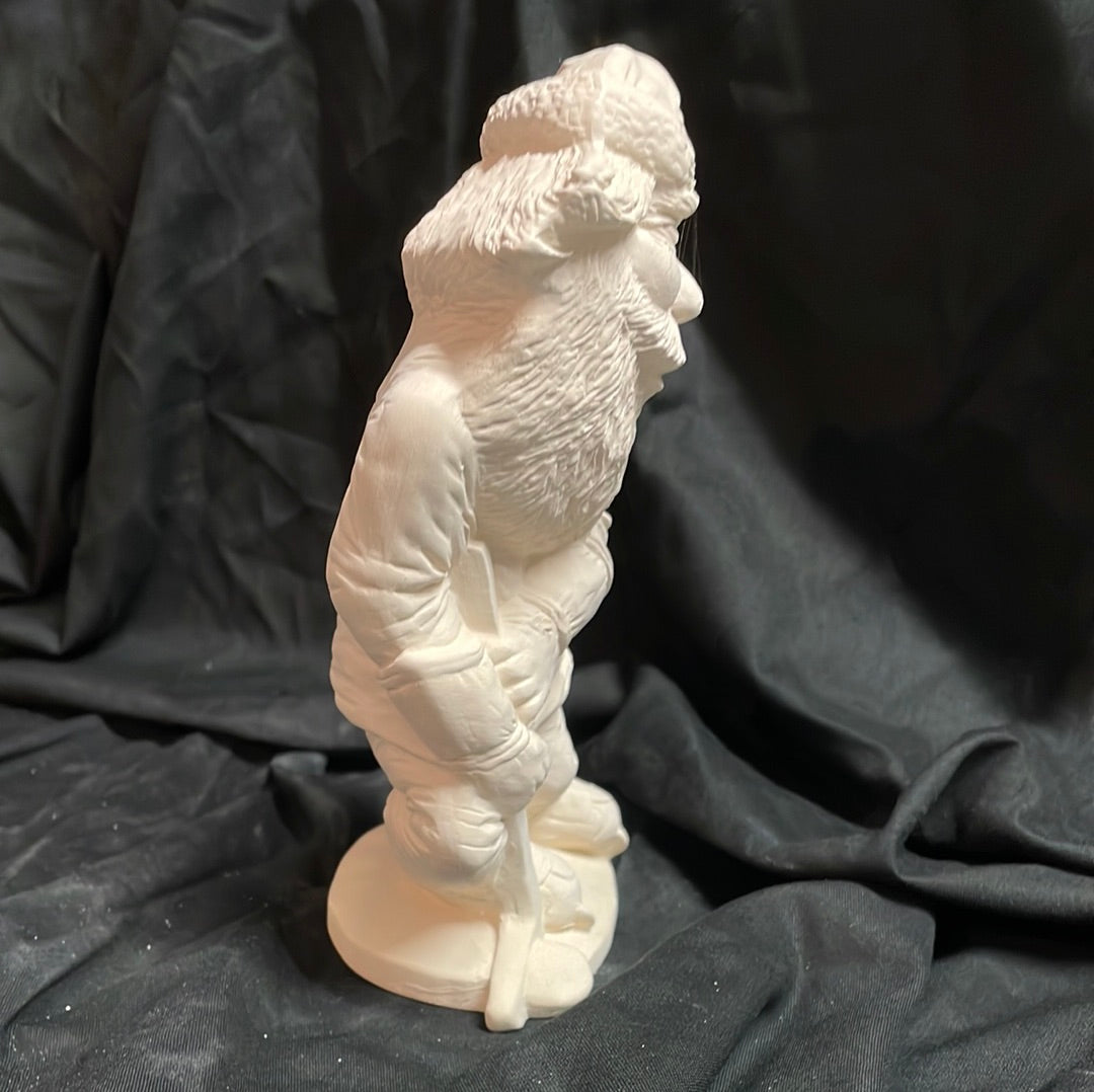 Ice Hockey Santa Ceramic Bisque