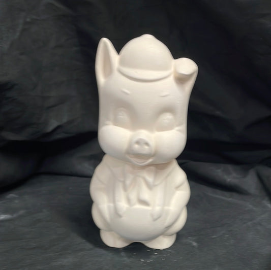 Sitting Piggy Bank Ceramic Bisque